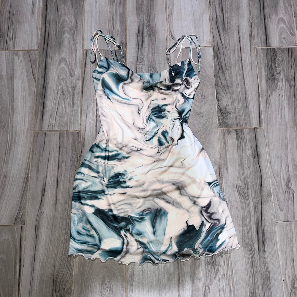 Stradivarius Cowl Neck Mini Dress